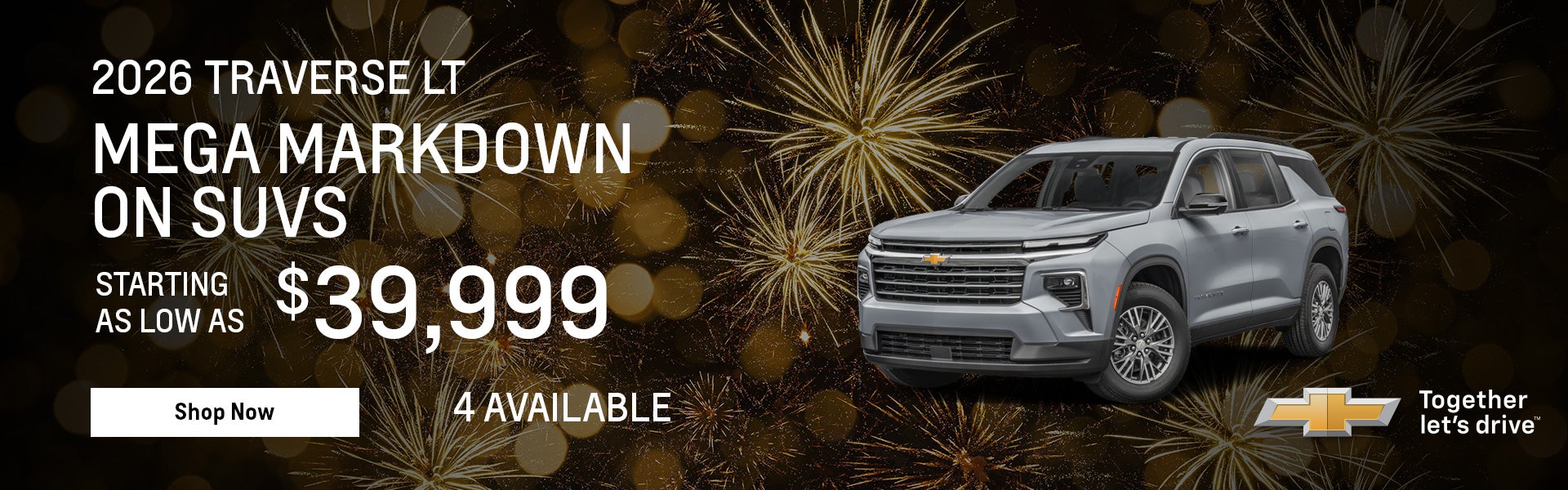 2026 Traverse LT Mega Markdown on SUVs